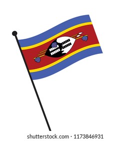 Flag of Kenya,Kenya flag waving isolated vector illustration