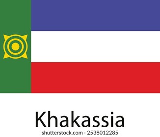 The flag of the Khakassia Republic, a subject of the Russian Federation.