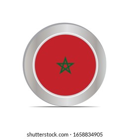 The flag of the Kingdom of Morocco is isolated in official colors.