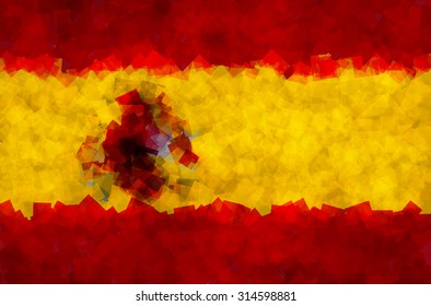 The flag of the Kingdom of Spain in Vector Square Design