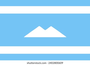 flag of Kipchak peoples Karachays and Balkars. flag representing ethnic group or culture, regional authorities. no flagpole. Plane design, layout