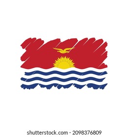 Flag of Kiribati, brush stroke background