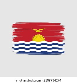 Flag of Kiribati with brush style