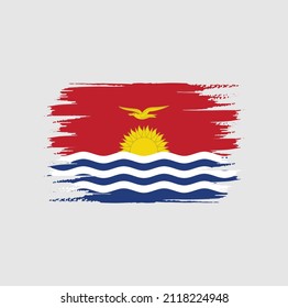 Bandera de Kiribati con estilo de pincel