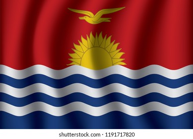 Flag of Kiribati. Kiribati Icon vector illustration eps10.