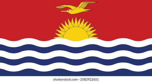 Flag of Kiribati logo vector