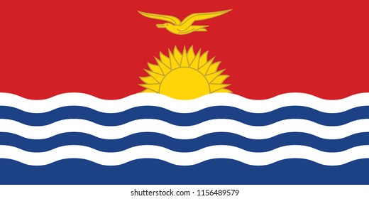 Flag of Kiribati, vector illustration