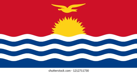 Flag of Kiribati vector illustration