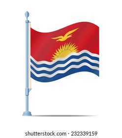 Flag of Kiribati vector illustration