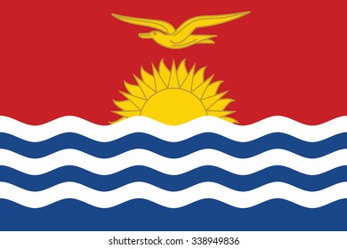Flag of Kiribati vector illustration