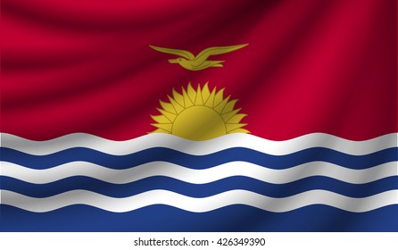 Flag of Kiribati , vector illustration