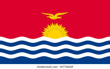 Flag of Kiribati vector illustration.