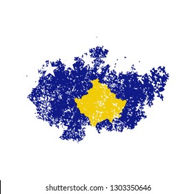 Flag Kosovo of the old state
