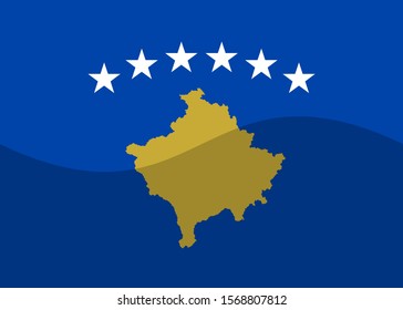 flag of kosovo. vector illustration