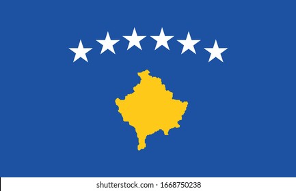 Flagge des Kosovo, Vektorillustration