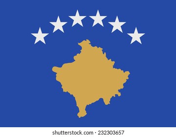 Flag of Kosovo vector illustration