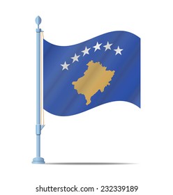 Flag of Kosovo vector illustration