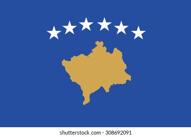 Flag of Kosovo vector illustration