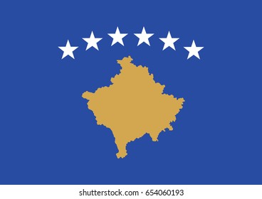 Flag of kosovo vector illustration