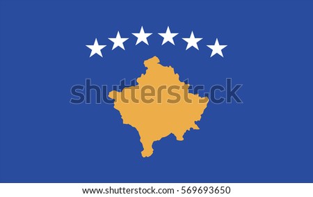 Flag of Kosovo vector illustration