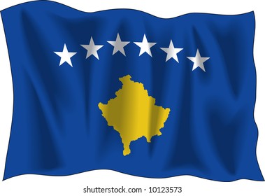 Flagge "Kosovo" in Vektorgrafiken