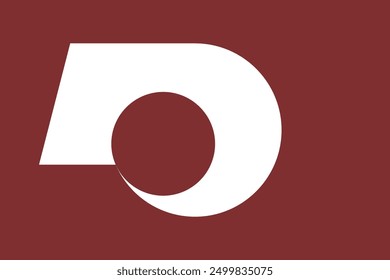 Flag of Kumamoto prefecture. Vector illustration 