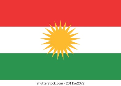 Flag Of Kurdistan, A Region In Iraq, Iran And Syria