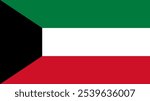 Flag of Kuwait, 16:9 Format, Kuwait Flag, Vector Images