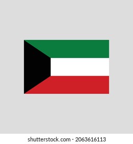 Flag des Kuwait-Farbzeilenelements. Vektorelement für Webseiten, mobile App, Promo.  UI UX GUI Design Element. 