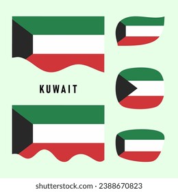 Vector plano de la bandera de Kuwait