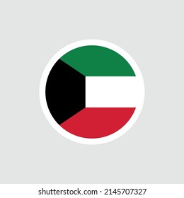 Flagge Kuwaits. Die Flagge Kuwaits. Staatssymbol von Kuwait.