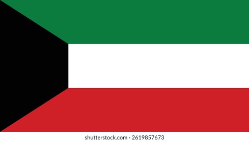 Flag of Kuwait. Kuwait national flag vector. national flag of UAE. vector illustration.
