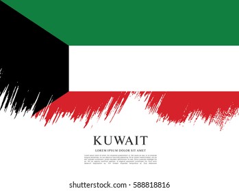 Flag of Kuwait, vector illustration 