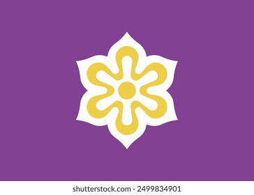Flagge der Präfektur Kyoto. Vektorgrafik 