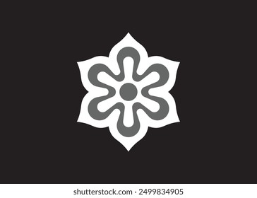 Flag of Kyoto prefecture in white, grey and black color. Vector illustration 