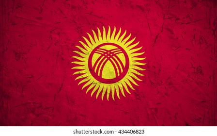 Flag of Kyrgyzstan.