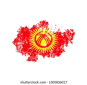 Flag Kyrgyzstan of the old state
