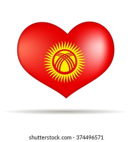 Flag of Kyrgyzstan Vector illustration