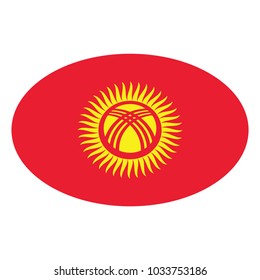 flag of Kyrgyzstan,vector illustration of Kyrgyzstan flag, official colors and proportion correctly. National Flag of Kyrgyzstan, A Flag Illustration within a Sign of the country of Kyrgyzstan.