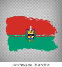 Flag of La Paz is city of Bolivia from brush strokes. Flag La Paz on transparent background for your web site design, app, UI. Bolivia.  EPS10.