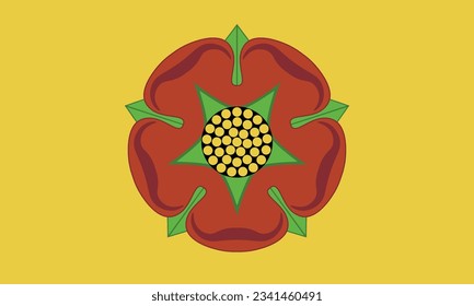 The flag of the Lancashire county of England. Vector illustration
