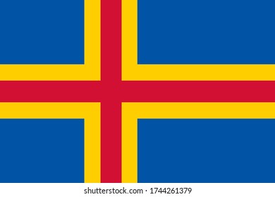 Bandera de las islas terrestres , Ilustración vectorial