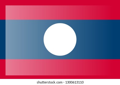 Flag of Laos. Accurate dimensions, element proportions and colors.