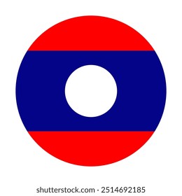 Flag of Laos icon vector. Laos flag emoticon illustration.