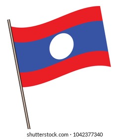
Flag of Laos , Laos Flag Icon vector illustration