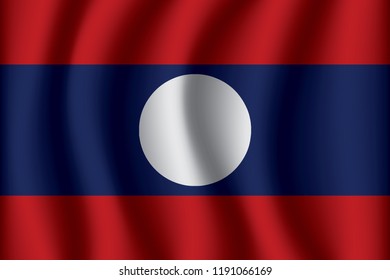 Flag of Laos. Laos Icon vector illustration eps10.
