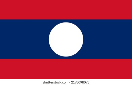 Flag of Laos. illustratoin vector of laos flag. EPS10