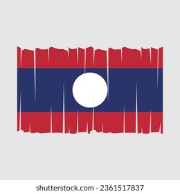 Flag of Laos national country symbol Vector illustration