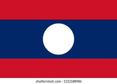 Flag of Laos vector illustration