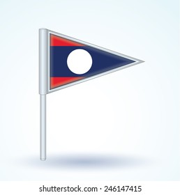 Flag of Laos, vector illustration
